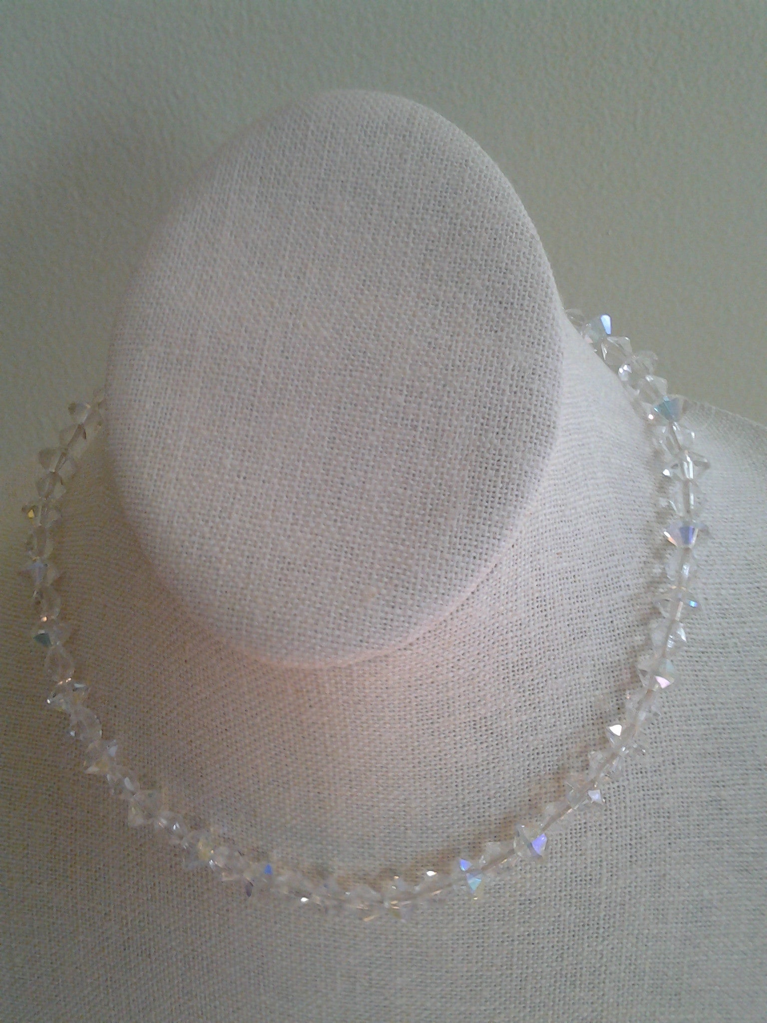Aurora Borealis Vintage Clear Crystal 3 Strand Necklace Bracelet and  Earring Set - Etsy